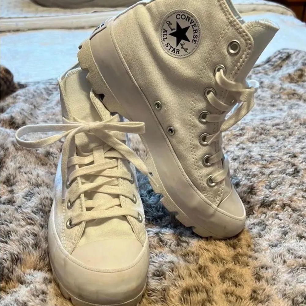 White platform converse